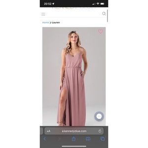 Kennedy Blue bridesmaid Dusty Rose Dress SIZE 12